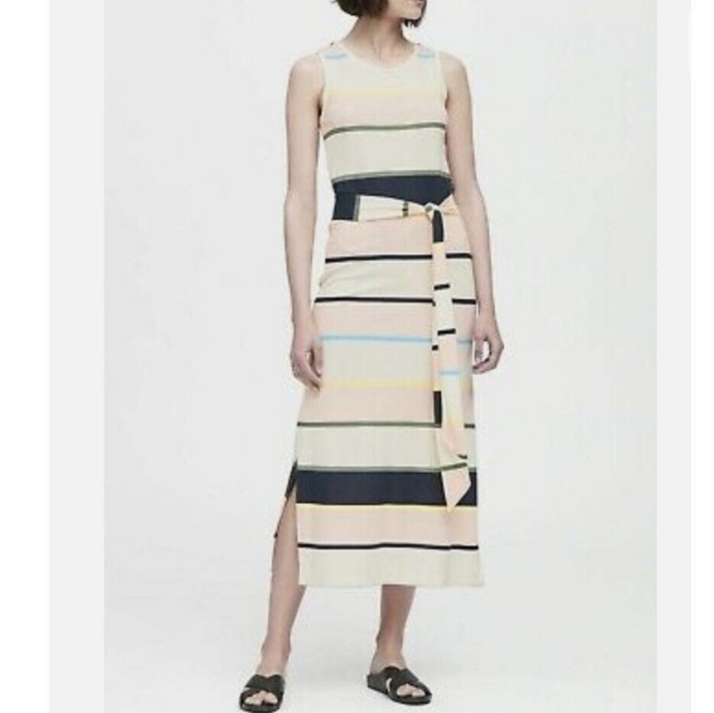 Banana Republic | Stripe Ponte Tank Dress